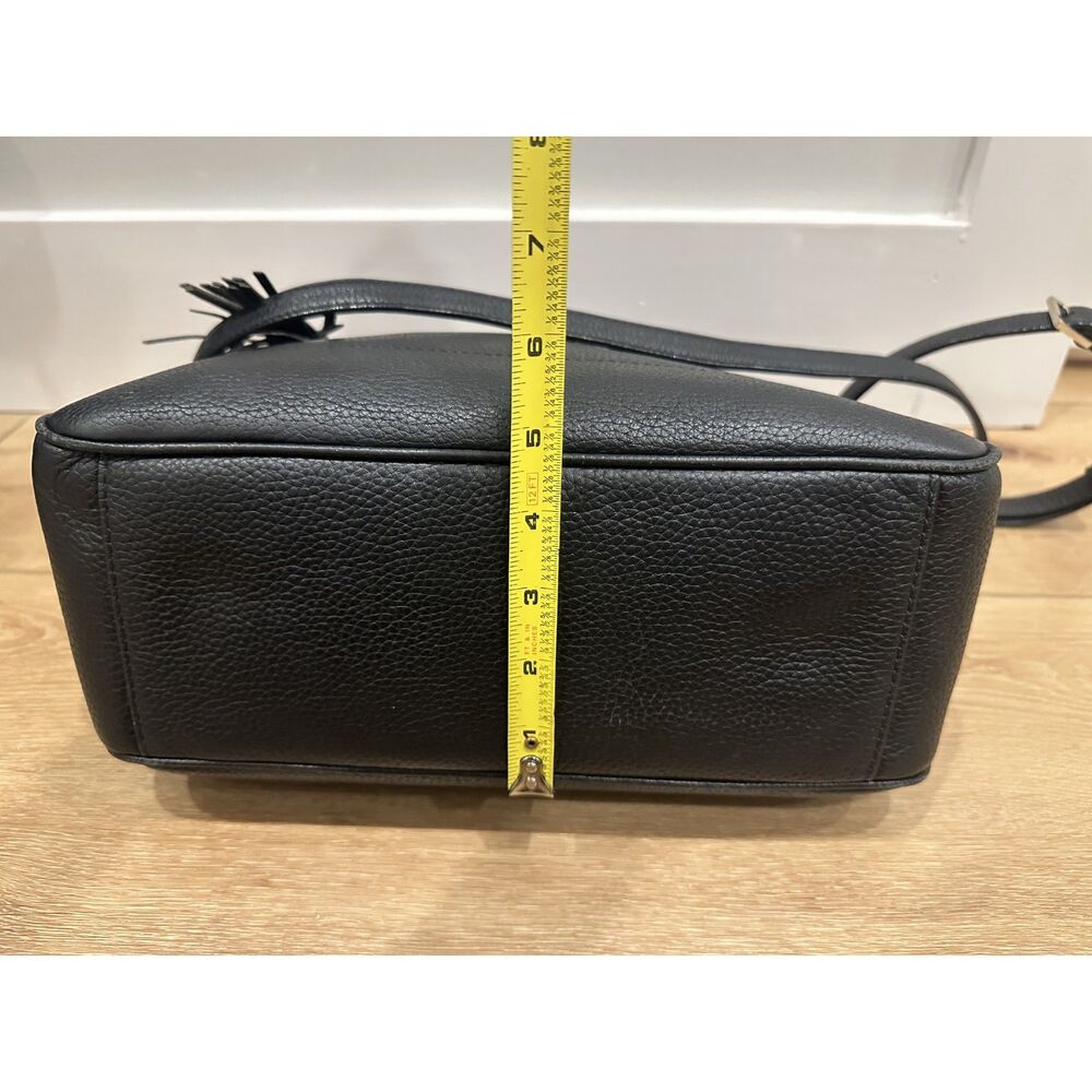 Kate Spade Black Pebbled Leather Crossbody Purse Handbag w/ Tassel GUC! - Picture 5 of 15